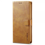 Lc.Imeeke iPhone 15 Pro Max Etui med Kortlomme stativfunksjon Lysebrun