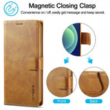 Lc.Imeeke iPhone 15 Pro Max Etui med Kortlomme stativfunksjon Lysebrun