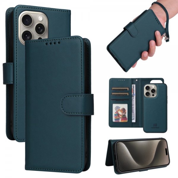 Betopnice iPhone 15 Pro Max Etui Avtagbart Deksel 005 Blå