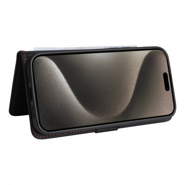 Betopnice iPhone 15 Pro Max Etui Avtagbart Deksel 005 Svart