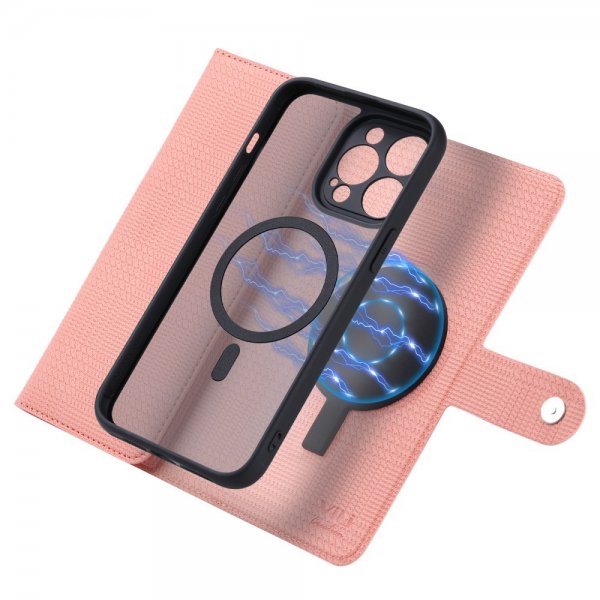 VILI iPhone 15 Pro Max Etui Avtagbart Deksel GHB Series MagSafe Rosa