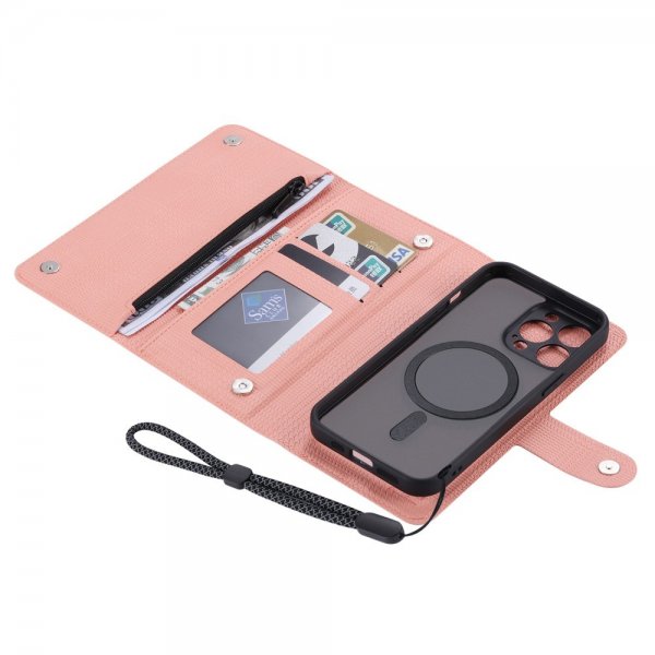 VILI iPhone 15 Pro Max Etui Avtagbart Deksel GHB Series MagSafe Rosa