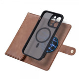 VILI iPhone 15 Pro Max Etui Avtagbart Deksel GV Series MagSafe Brun