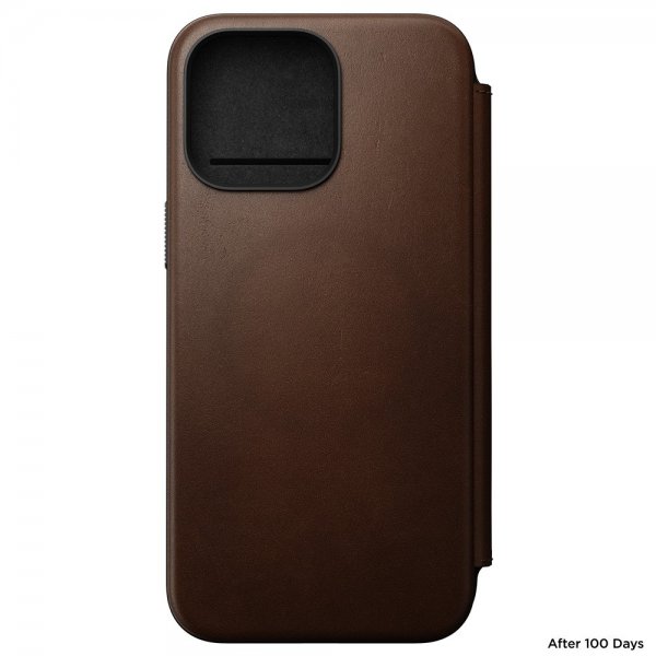 Nomad iPhone 15 Pro Max Etui Modern Leather Folio Brun