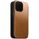Nomad iPhone 15 Pro Max Etui Modern Leather Folio English Tan