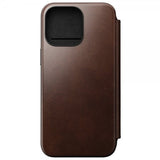 Nomad iPhone 15 Pro Max Etui Modern Leather Folio Horween Rustic Brown