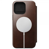 Nomad iPhone 15 Pro Max Etui Modern Leather Folio Horween Rustic Brown