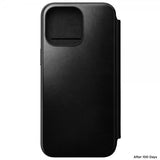 Nomad iPhone 15 Pro Max Etui Modern Leather Folio Horween Svart