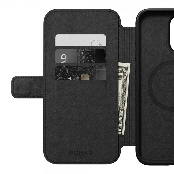 Nomad iPhone 15 Pro Max Etui Modern Leather Folio Svart