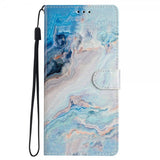 iPhone 15 Pro Max Etui Motiv Blå Marmor