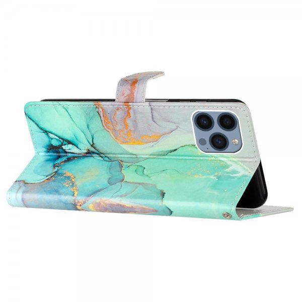 iPhone 15 Pro Max Etui Motiv Grønn Marmor