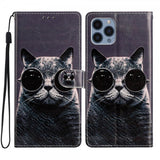 iPhone 15 Pro Max Etui Motiv Katt med Solbriller