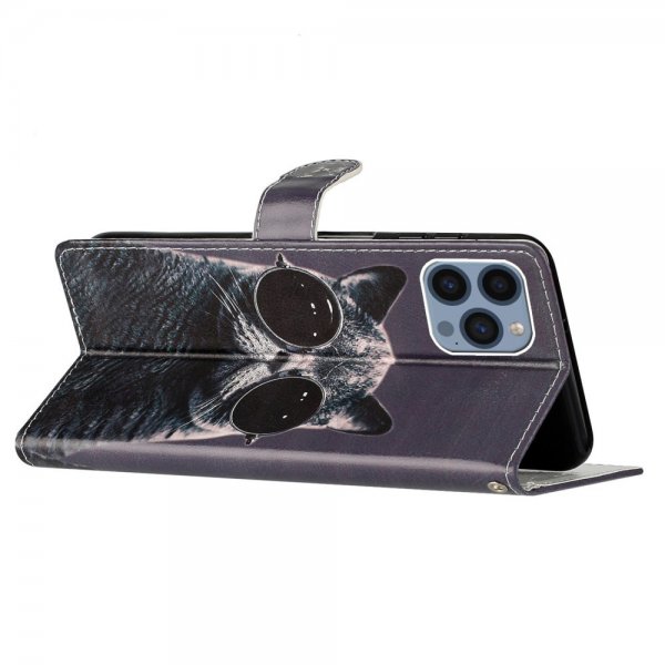 iPhone 15 Pro Max Etui Motiv Katt med Solbriller