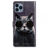 iPhone 15 Pro Max Etui Motiv Katt med Solbriller