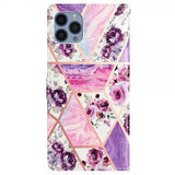 iPhone 15 Pro Max Etui Motiv Lilla Blomster