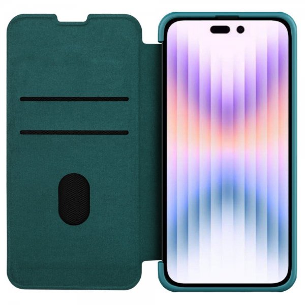 Nillkin iPhone 15 Pro Max Etui Qin Pro Series Grønn