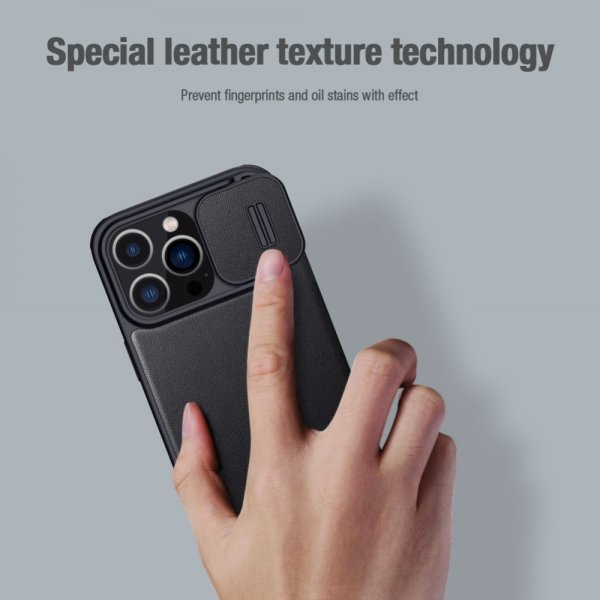 Nillkin iPhone 15 Pro Max Etui Qin Pro Series Grønn