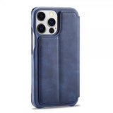 Lc.Imeeke iPhone 15 Pro Max Etui Retro Blå
