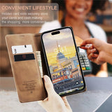 CaseMe iPhone 15 Pro Max Etui Retro Flip Brun