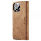 CaseMe iPhone 15 Pro Max Etui Retro Flip Brun