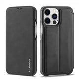 Lc.Imeeke iPhone 15 Pro Max Etui Retro Svart