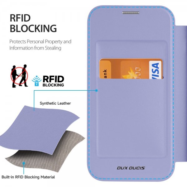 Dux Ducis iPhone 15 Pro Max Etui Skin X Pro Series MagSafe Lilla