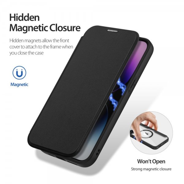 Dux Ducis iPhone 15 Pro Max Etui Skin X Pro Series MagSafe Svart