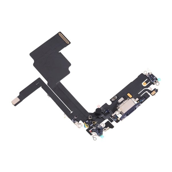 iPhone 15 Pro Max ladekontakt med flexkabel - blå