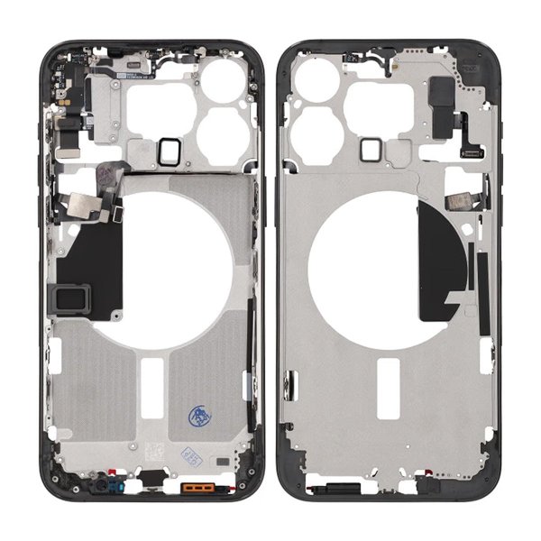 iPhone 15 Pro Max midtramme med smådeler OEM - titansvart