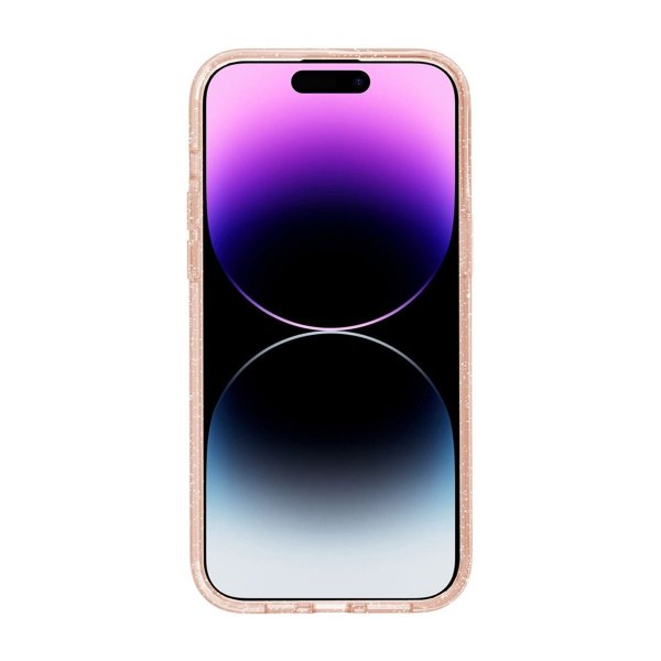 iPhone 15 Pro Max Deksel Glitter MagSafe Gull