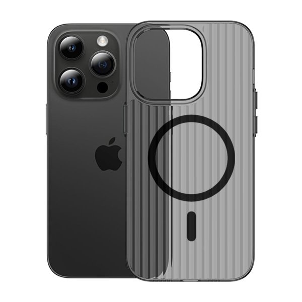 iPhone 15 Pro Max Deksel Korrugerte MagSafe Svart
