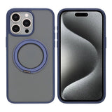 iPhone 15 Pro Max Deksel Roterbart Stativ Blå