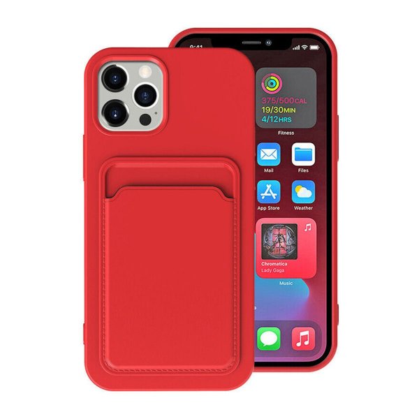 iPhone 15 Pro Max Deksel Kortholder Rød
