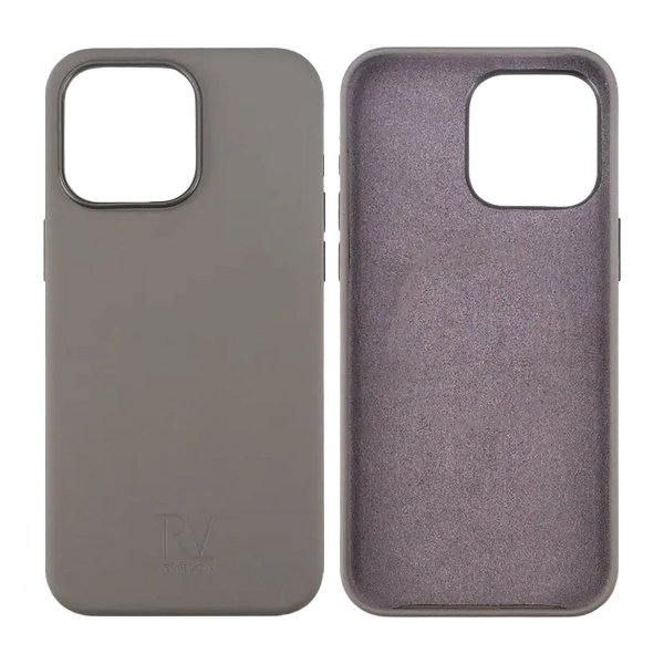 Rvelon iPhone 15 Pro Max Deksel Silikon Grå