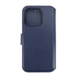 Rvelon iPhone 15 Pro Max Etui Ekte Skinn Blå