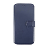 Rvelon iPhone 15 Pro Max Etui Ekte Skinn Blå