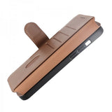 Rvelon iPhone 15 Pro Max Etui Ekte Skinn Brun