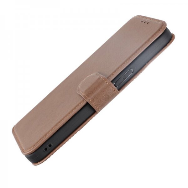 Rvelon iPhone 15 Pro Max Etui Ekte Skinn Brun