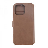 Rvelon iPhone 15 Pro Max Etui Ekte Skinn Brun