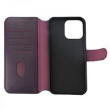 Rvelon iPhone 15 Pro Max Etui Ekte Skinn Lilla