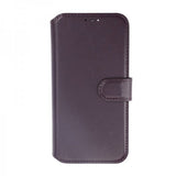 Rvelon iPhone 15 Pro Max Etui Ekte Skinn Lilla