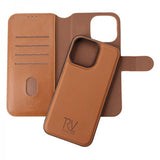 Rvelon iPhone 15 Pro Max Etui Detachable Wallet Case Brun