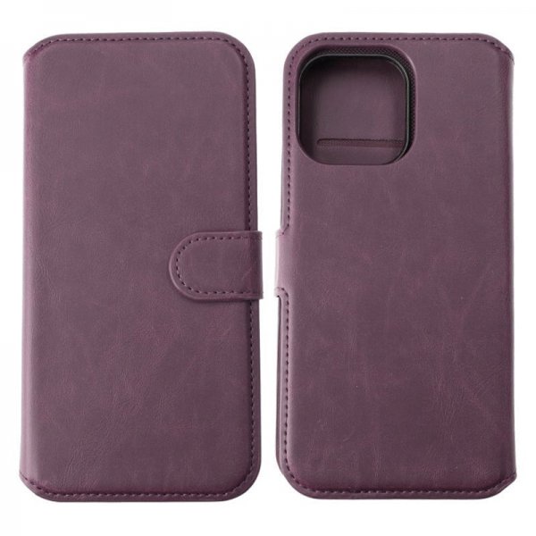 Rvelon iPhone 15 Pro Max Etui Detachable Wallet Case Lilla