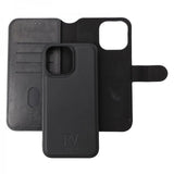 Rvelon iPhone 15 Pro Max Etui Detachable Wallet Case Svart