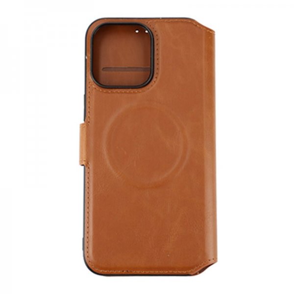Rvelon iPhone 15 Pro Max Etui 4 Kortlomme MagSafe Brun