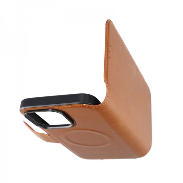 Rvelon iPhone 15 Pro Max Etui 4 Kortlomme MagSafe Brun