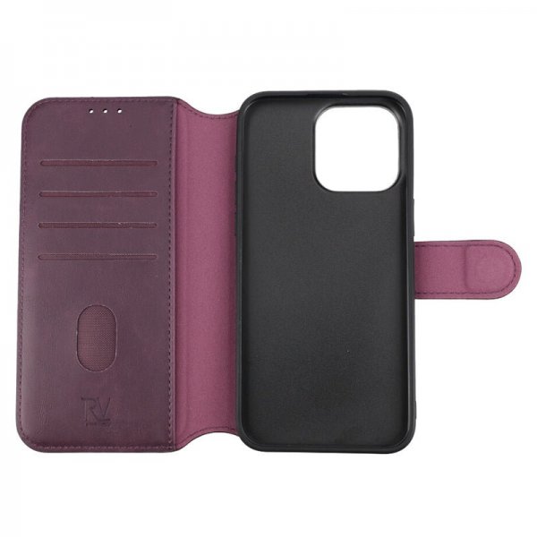 Rvelon iPhone 15 Pro Max Etui 4 Kortlomme MagSafe Lilla