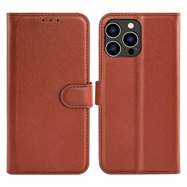 iPhone 15 Pro Max Etui med Stativ Brun