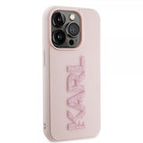 Karl Lagerfeld iPhone 15 Pro Max Deksel 3D Rubber Karl Rosa