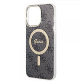 Guess iPhone 15 Pro Max Deksel 4G Pattern MagSafe Svart